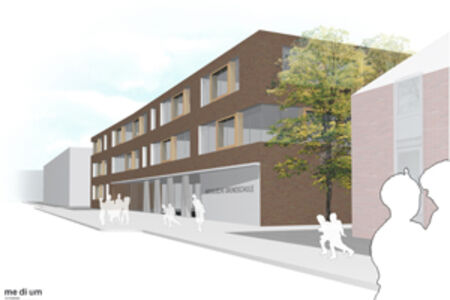 Bremerhaven, Grundschulneubau; Perspektive Haupteingang