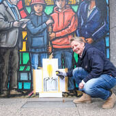 MaJo erster Spatenstich Graffiti