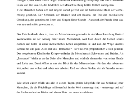 Weihnachtspredigt 2014 von Bischof Norbert Trelle