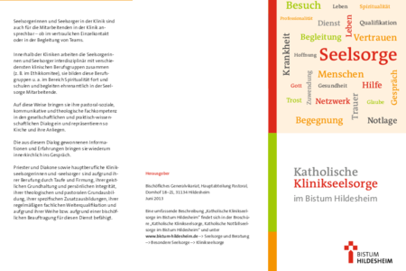 Flyer Katholische Klinikseelsorge im Bistum Hildesheim