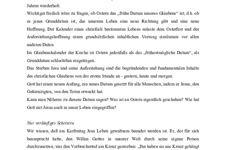 Osterpredigt 2008
