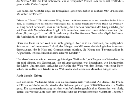 Trelle; Weihnachtspredigt 2009