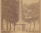 Diese Fotografie zeigt die Bernwardsäule vor 1893.