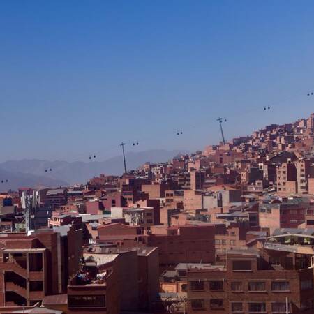 Blick auf die Stadt La Paz, Bolivien 