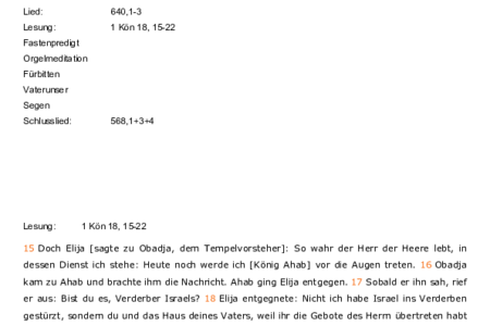 Fastenpredigt 2007; Wolfgang Beck