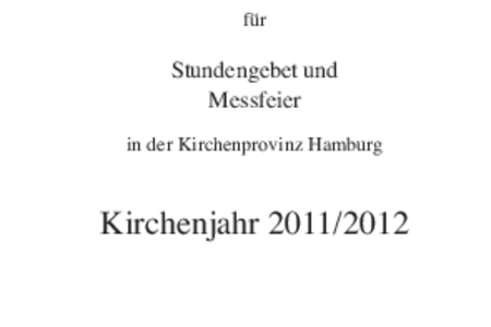 Direktorium für das Kirchenjahr 2011/2012