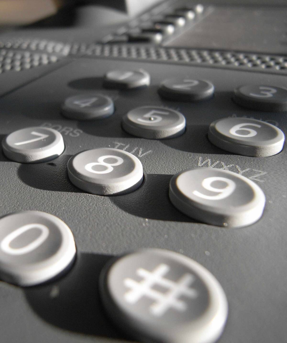 Nummernwahltasten auf einem Telefon