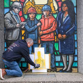 MaJo erster Spatenstich Graffiti