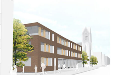 Bremerhaven, Grundschulneubau; Perspektive Grazer Straße