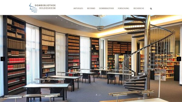 Die neue Internetseite der Dombibliothek wurde redaktionell komplett überarbeitet und setzt stark auf prägnante, großformatige Bilder. 