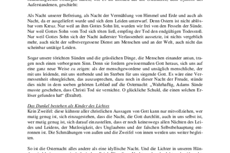 Trelle, Osterpredigt 2012