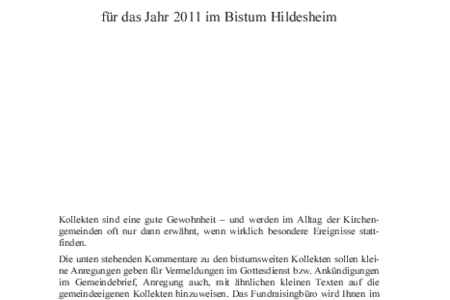 Kollektenplan 2011