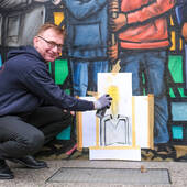 MaJo erster Spatenstich Graffiti