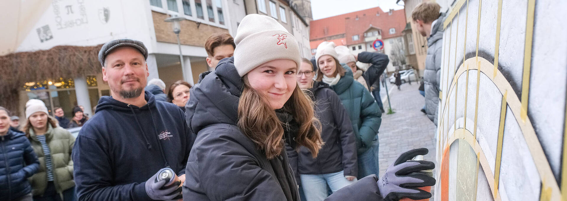 MaJo erster Spatenstich Graffiti