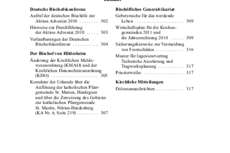 Kirchlicher Anzeiger 2010