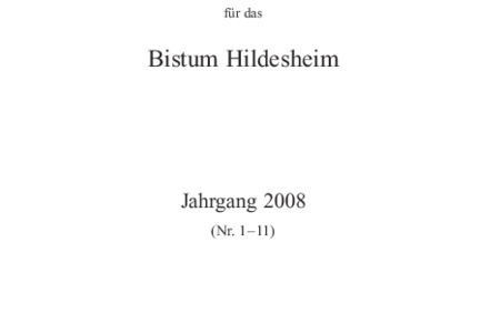 Kirchlicher Anzeiger Jahresinhalt 2008