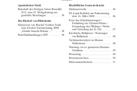 Kirchlicher Anzeiger 2008, Nr. 2