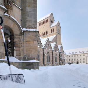 Winter Schnee Hildesheimer Dom