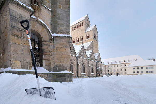 Winter Schnee Hildesheimer Dom