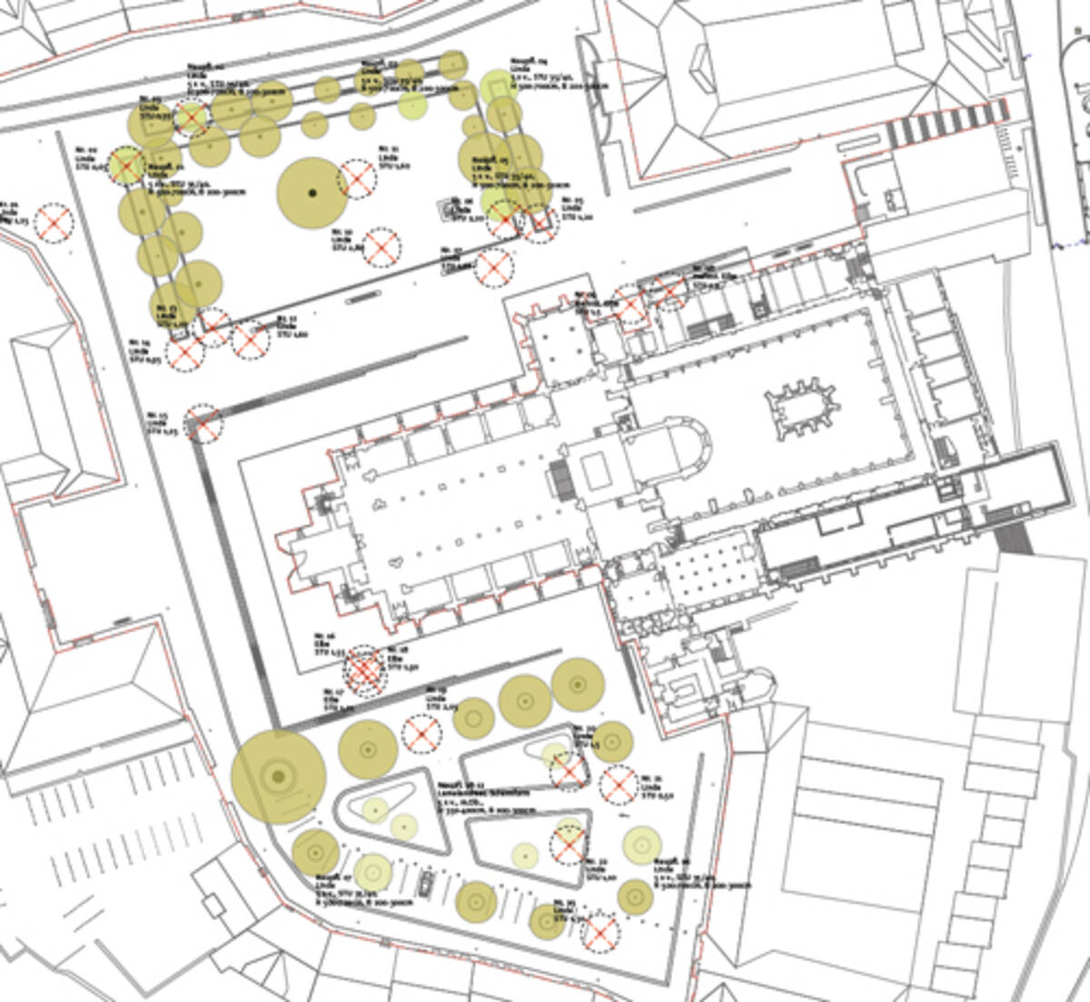 Domhof, Baumplan