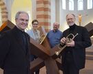 Der katholische Stadtdechant Wolfang Voges, die evangelische Landesposaunenpastorin Marianne Gorka, der katholische Dommusikdirektor Thomas Viezens aus dem Mariendom und der evangelische Kirchenmusikdirektor Helmut Langenbruch aus Sankt Michael gestalten den ökumenischen Gottesdienst am 18. März.