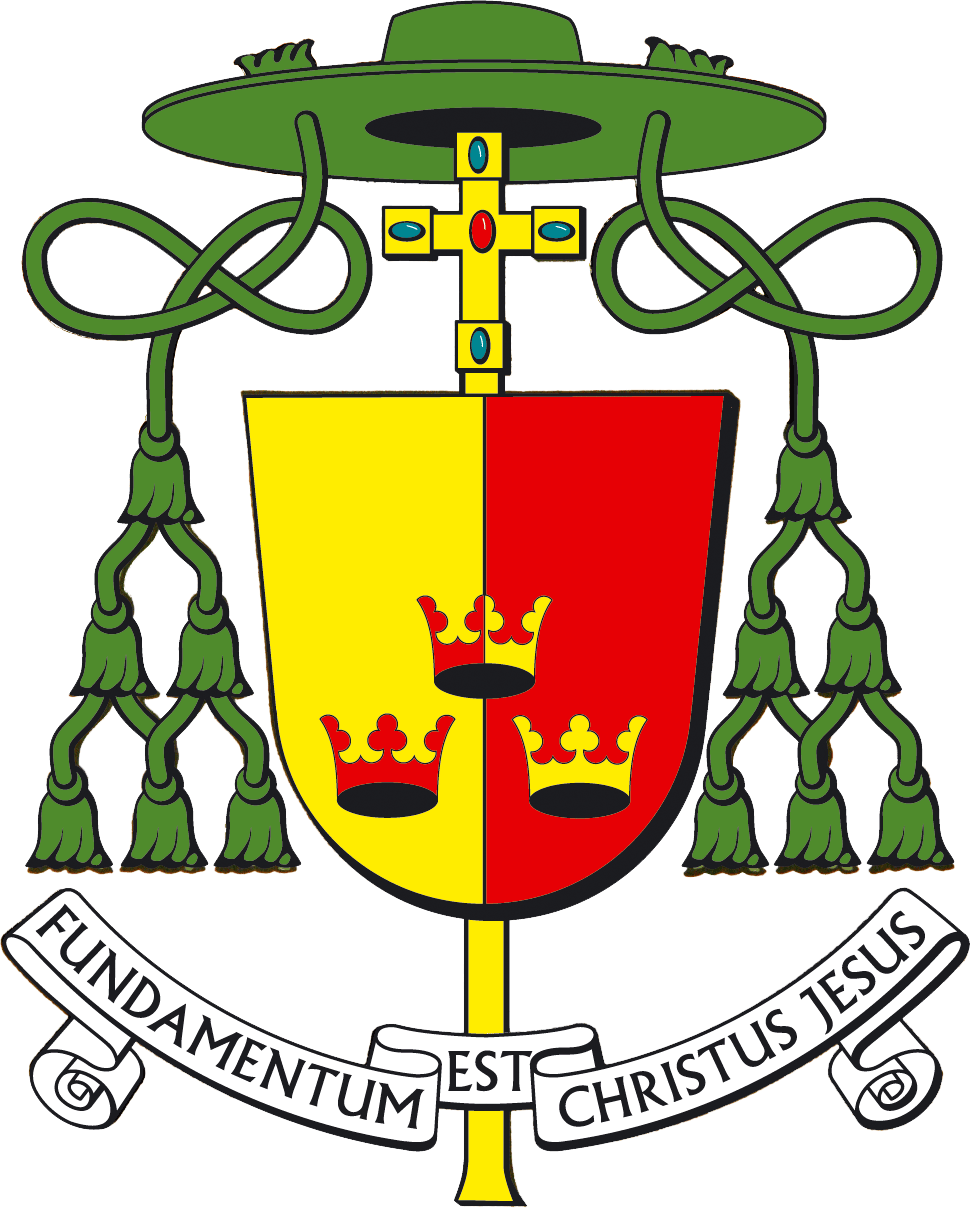 Das Wappen des Hildesheimer Bischofs Norbert Trelle.