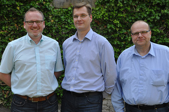 Andreas Handzik, Sven Stieger und Martin Matthews werden am 24. August 2013 von Bischof Trelle zu ständigen Diakonen geweiht